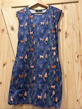Kazak dress monkey print with pockets